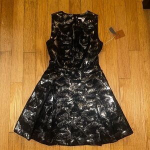 Forever 21 Black and Silver Sleeveless Dress